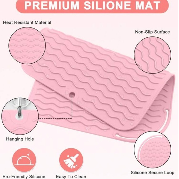 6x8” Silicone Mat Heat Resistant for Hot Hair Tools - Available in White OR Gray - Picture 9 of 9